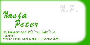 nasfa peter business card